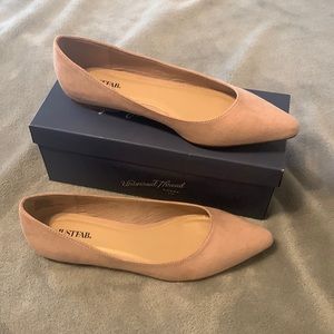 Pink pointed toe flats